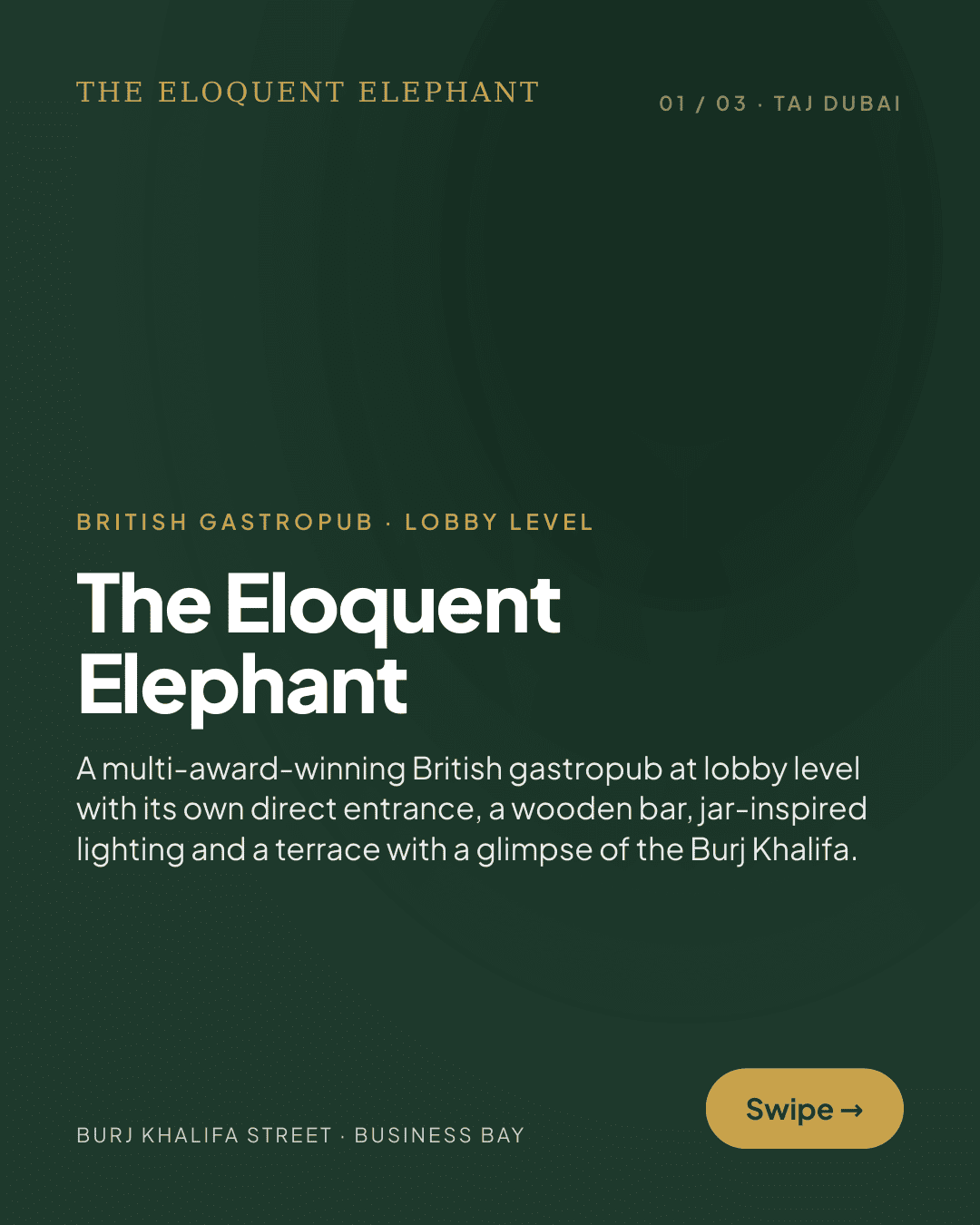 The Eloquent Elephant — Terrace
