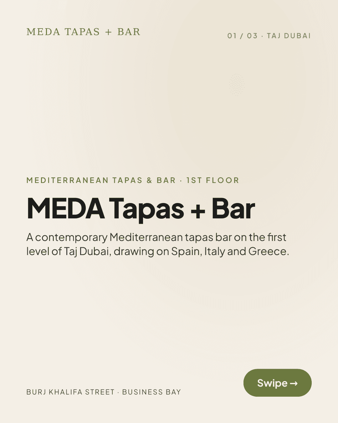 MEDA — Group Tapas Dinner